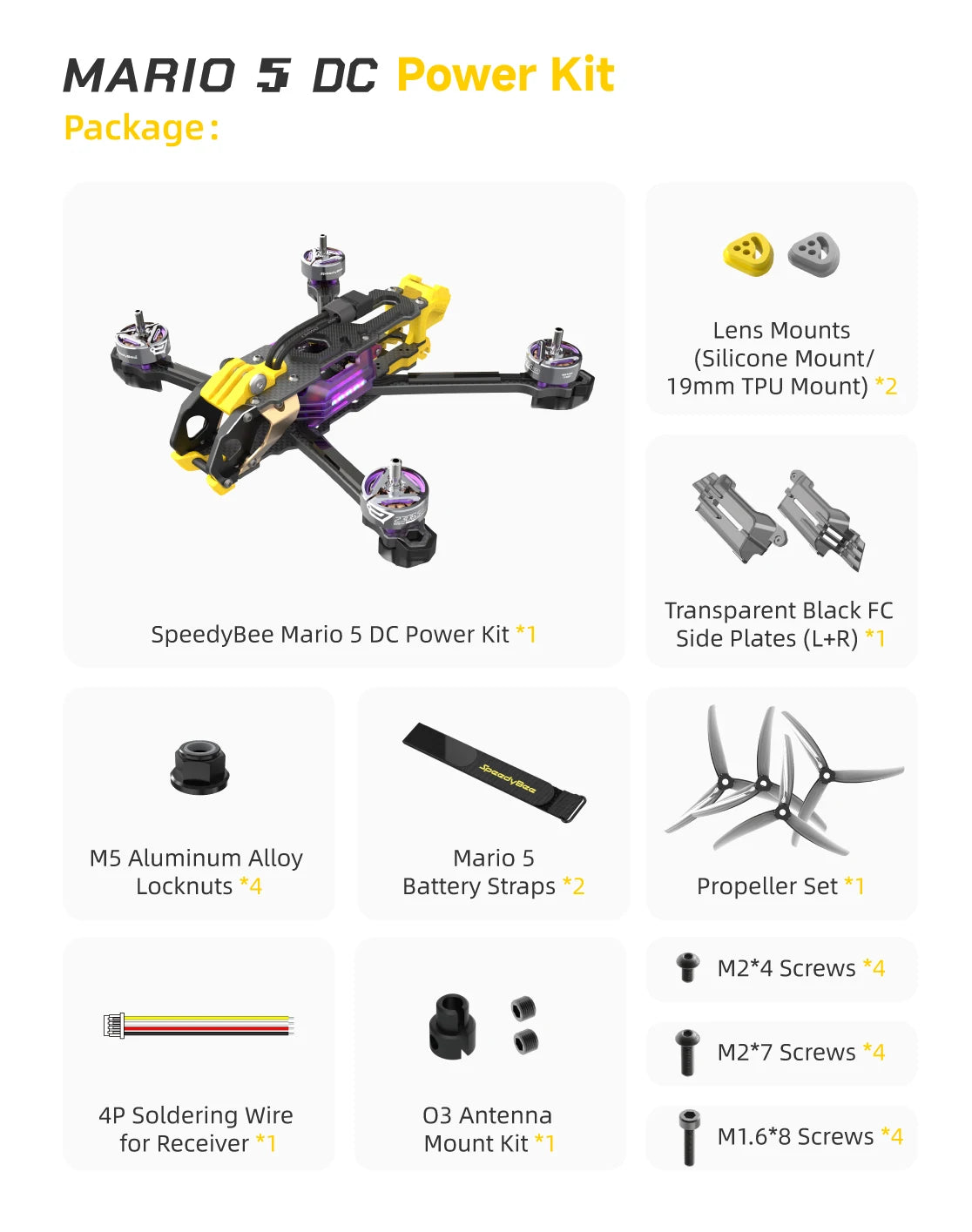 SpeedyBee Mario 5 DC/XH O4 Pro Drone F405 V4 Flight Controller