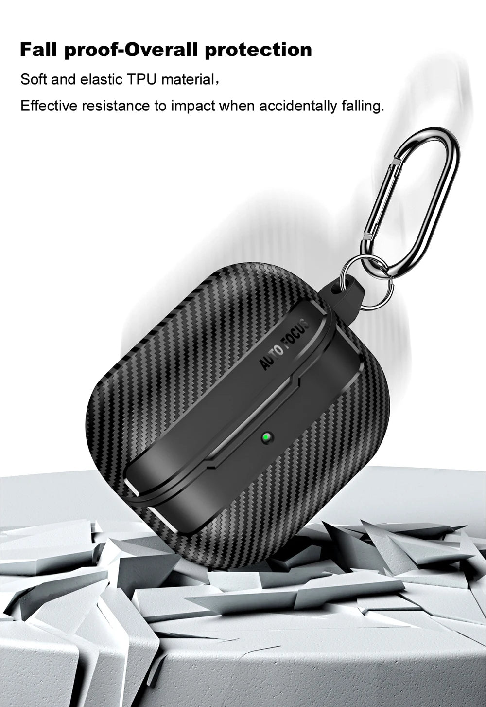New Carbon Fiber Earphone Protective Cover For Samsung Galaxy Buds 3 / Buds 3 Pro Cover With Keychain Accessories Shockproof Bag