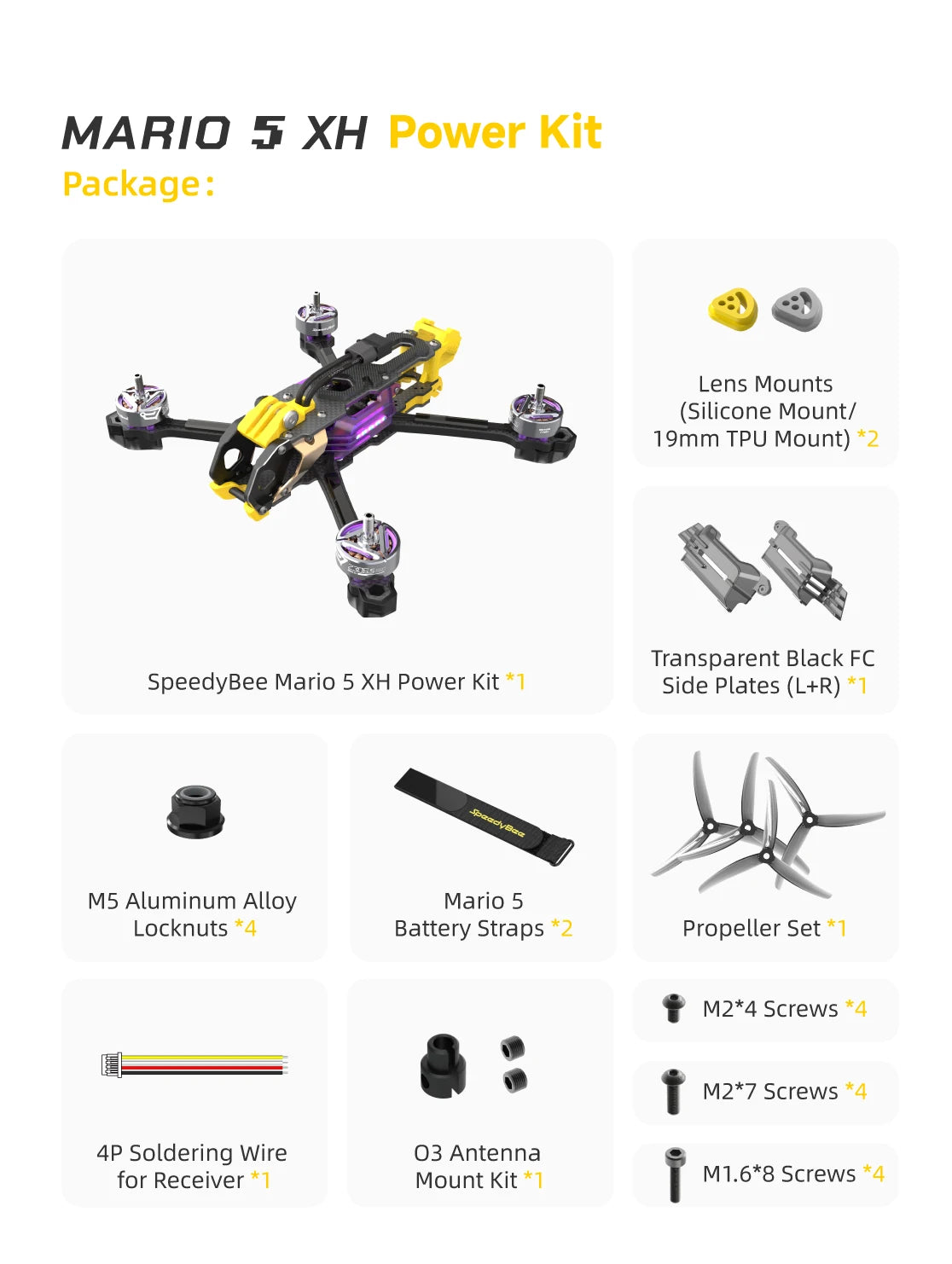 SpeedyBee Mario 5 DC/XH O4 Pro Drone F405 V4 Flight Controller