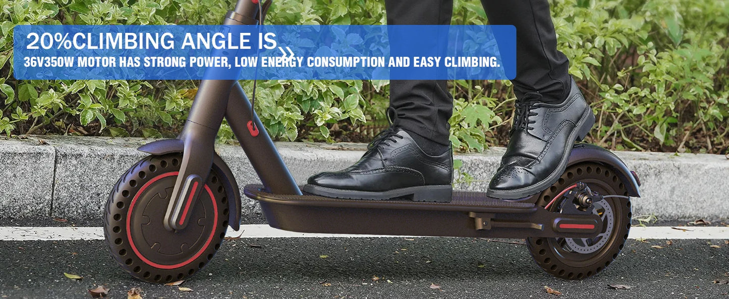 Lightweight Commuter Electric Scooter for Adults, Explosion-proof Tires, Dual Brake System, APP Support E-scooter