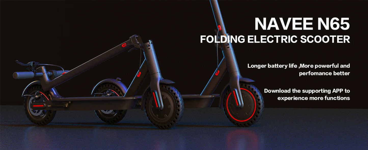 Lightweight Commuter Electric Scooter for Adults, Explosion-proof Tires, Dual Brake System, APP Support E-scooter