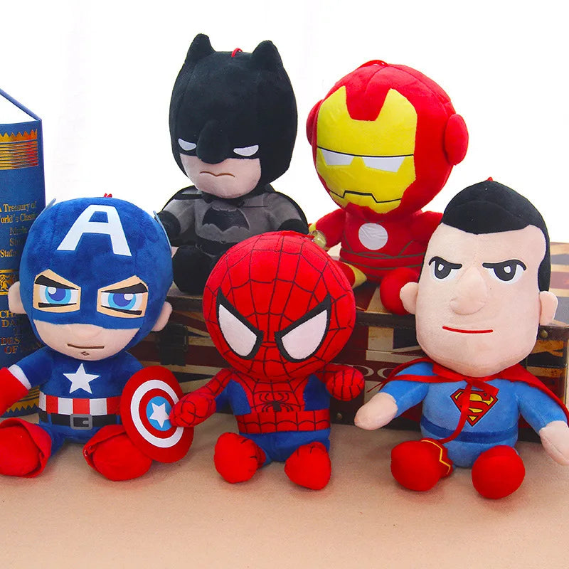 27cm Man Spidermaned Plush Toys Movie Dolls Marvel Avengers Soft Stuffed Hero Captain America Iron Christmas Gifts for Kids