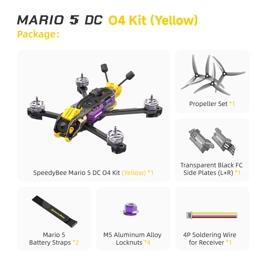 SpeedyBee Mario 5 DC/XH O4 Pro Drone F405 V4 Flight Controller