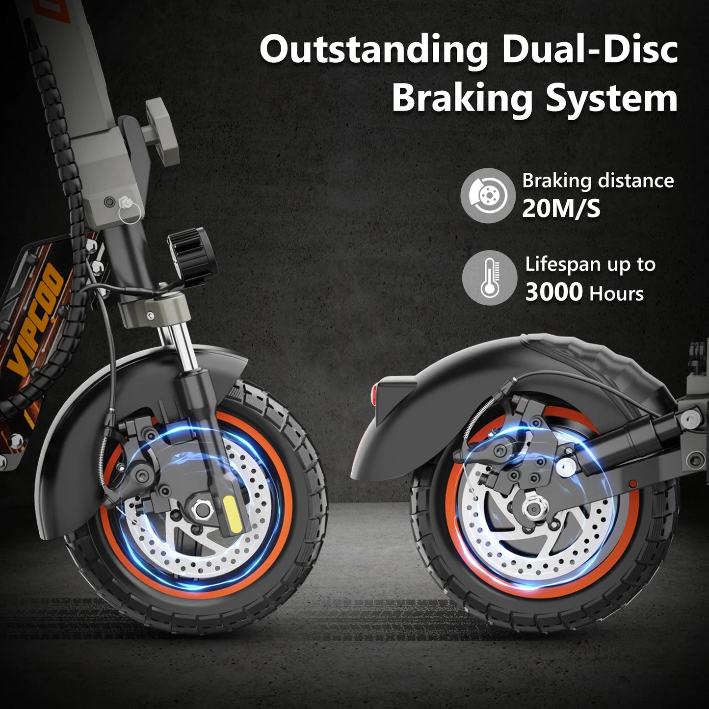 VIPCOO-VS1 eScooter 700W Motor 48V13AH Battery Portable Folding Design Electric Scooter 10 Inch Off-road Air Tire Fold E-Scooter