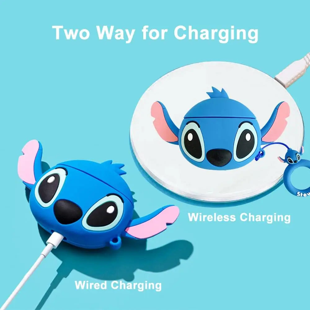 For Airpods 1 2 3 4 Pro Pro 2 Case Cartoon Long Ears Stitch Silicone Earphone Case Accessories Cover