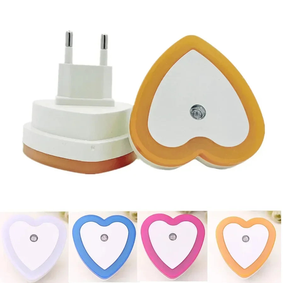 Wall Plug-in LED Night Light Auto Sensor Bedside Lamp For Bedroom Kid's Room Hallway Corridor Stairs EU/US 110V 220V Mini Cute