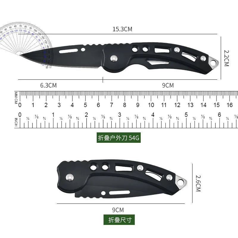 Folding Pocket Knife Stainless Steel Survival Hunting Camping Fishing Portable Fruit Carrying Key Outdoor Tools To Send Ropes