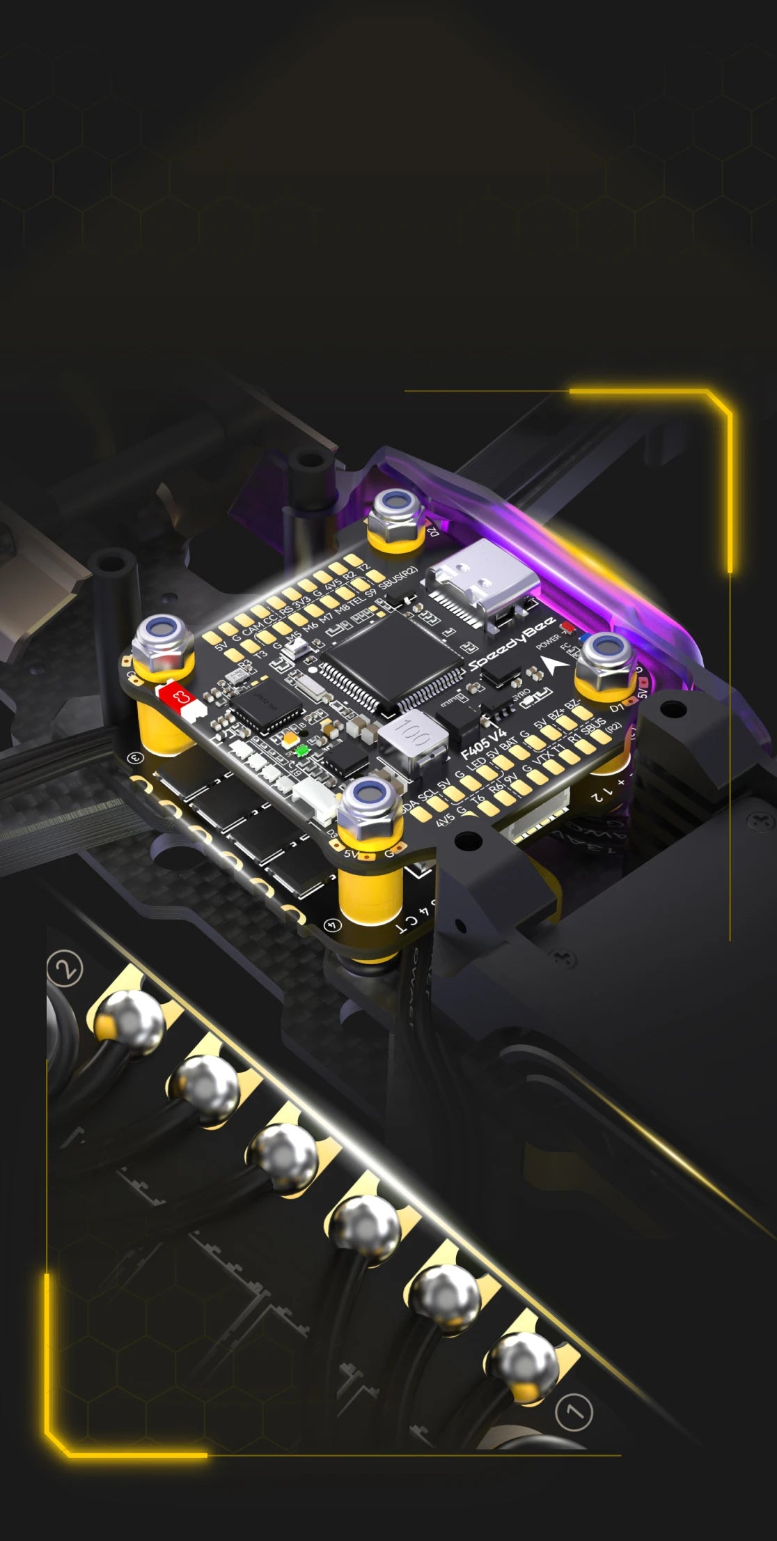 SpeedyBee Mario 5 DC/XH O4 Pro Drone F405 V4 Flight Controller