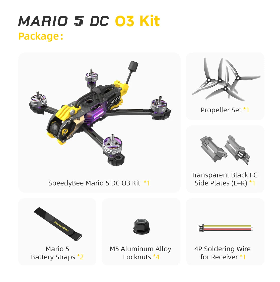 SpeedyBee Mario 5 DC/XH O4 Pro Drone F405 V4 Flight Controller