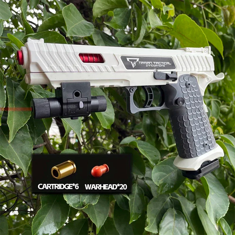 G17 Pistol Shell Throwing Continuous Firing Blowback Soft Bullet Gun Empty Hanging Birthday Gift