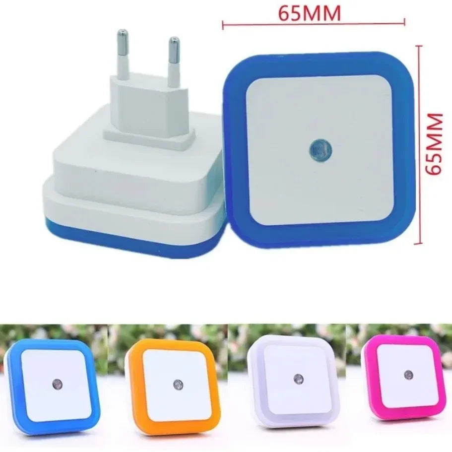 Wall Plug-in LED Night Light Auto Sensor Bedside Lamp For Bedroom Kid's Room Hallway Corridor Stairs EU/US 110V 220V Mini Cute