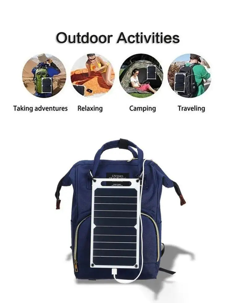 Solar Panel 30W USB Type-C Waterproof Outdoor Hiking Camping Portable Battery Mobile Phone Charging Bank Charging Panel 6.8V