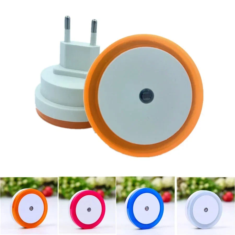 Wall Plug-in LED Night Light Auto Sensor Bedside Lamp For Bedroom Kid's Room Hallway Corridor Stairs EU/US 110V 220V Mini Cute