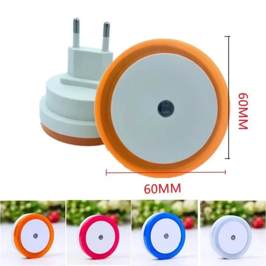 Wall Plug-in LED Night Light Auto Sensor Bedside Lamp For Bedroom Kid's Room Hallway Corridor Stairs EU/US 110V 220V Mini Cute
