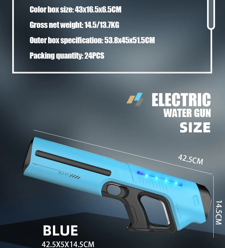 Electric Water Guns For Adults Powerful Squirt Automatic Water Suction Water Blasters Summer Outdoor Beach Toy For Boy Kid Gifts