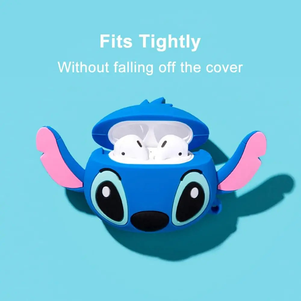 For Airpods 1 2 3 4 Pro Pro 2 Case Cartoon Long Ears Stitch Silicone Earphone Case Accessories Cover