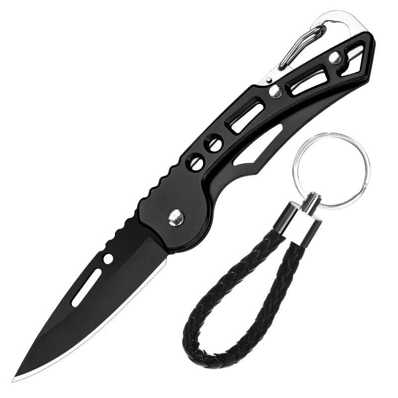 Folding Pocket Knife Stainless Steel Survival Hunting Camping Fishing Portable Fruit Carrying Key Outdoor Tools To Send Ropes