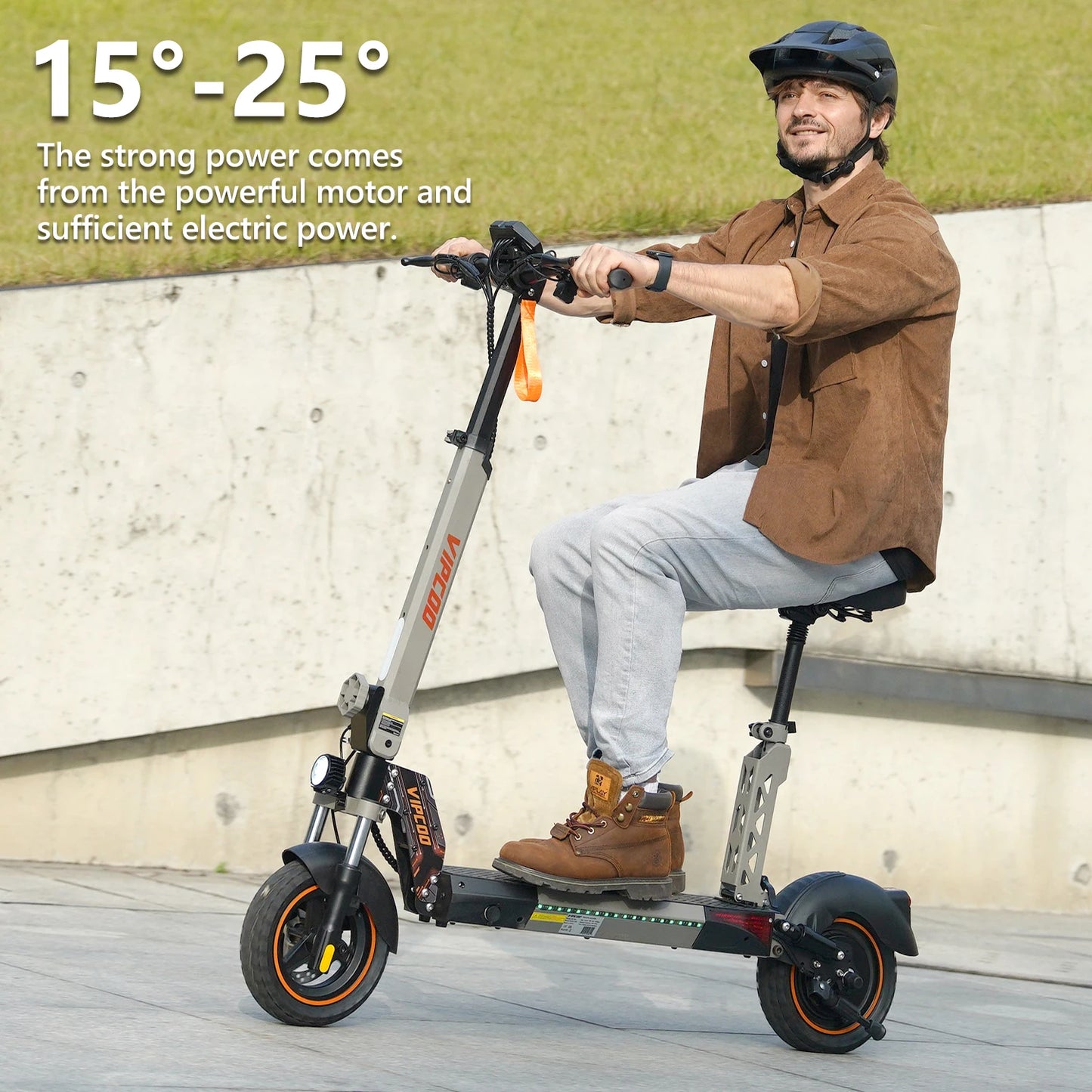 VIPCOO-VS1 eScooter 700W Motor 48V13AH Battery Portable Folding Design Electric Scooter 10 Inch Off-road Air Tire Fold E-Scooter