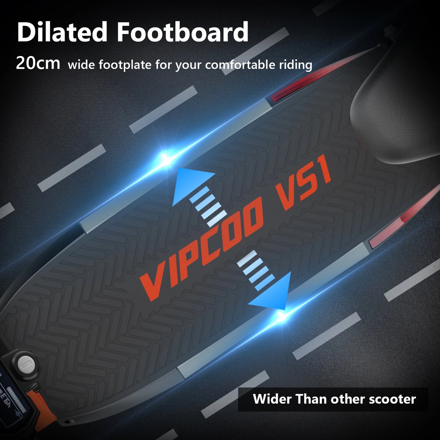 VIPCOO-VS1 eScooter 700W Motor 48V13AH Battery Portable Folding Design Electric Scooter 10 Inch Off-road Air Tire Fold E-Scooter