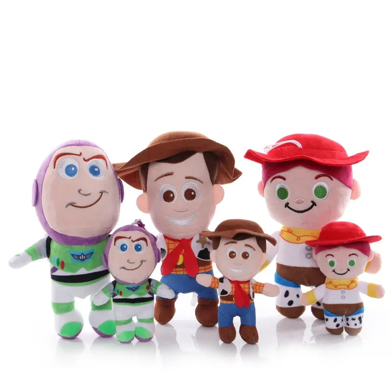 12CM 25CM Cartoon Movie Toy Story 4 Plush Toys Anime Woody & Buzz Lightyear Forky Soft Stuffed Pendent Toys For Kids Children
