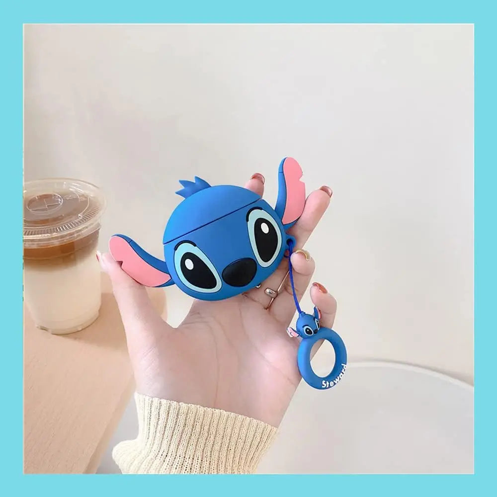 For Airpods 1 2 3 4 Pro Pro 2 Case Cartoon Long Ears Stitch Silicone Earphone Case Accessories Cover