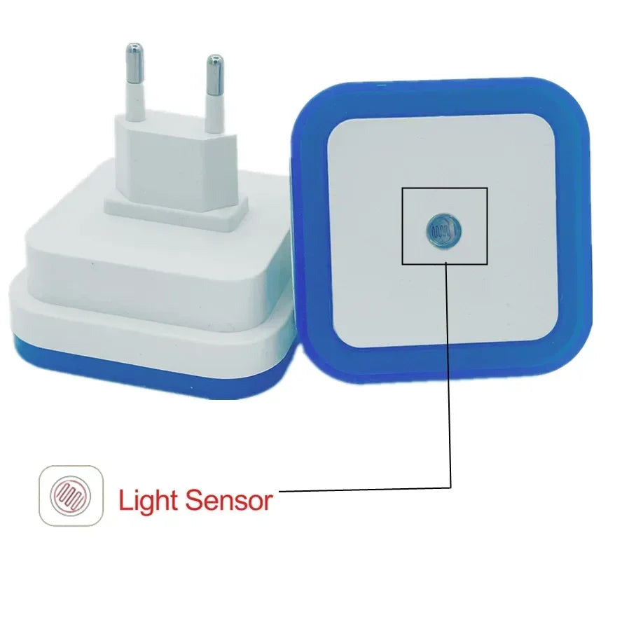 Wall Plug-in LED Night Light Auto Sensor Bedside Lamp For Bedroom Kid's Room Hallway Corridor Stairs EU/US 110V 220V Mini Cute