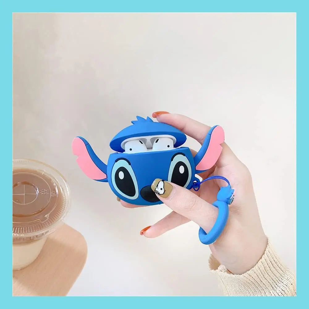 For Airpods 1 2 3 4 Pro Pro 2 Case Cartoon Long Ears Stitch Silicone Earphone Case Accessories Cover