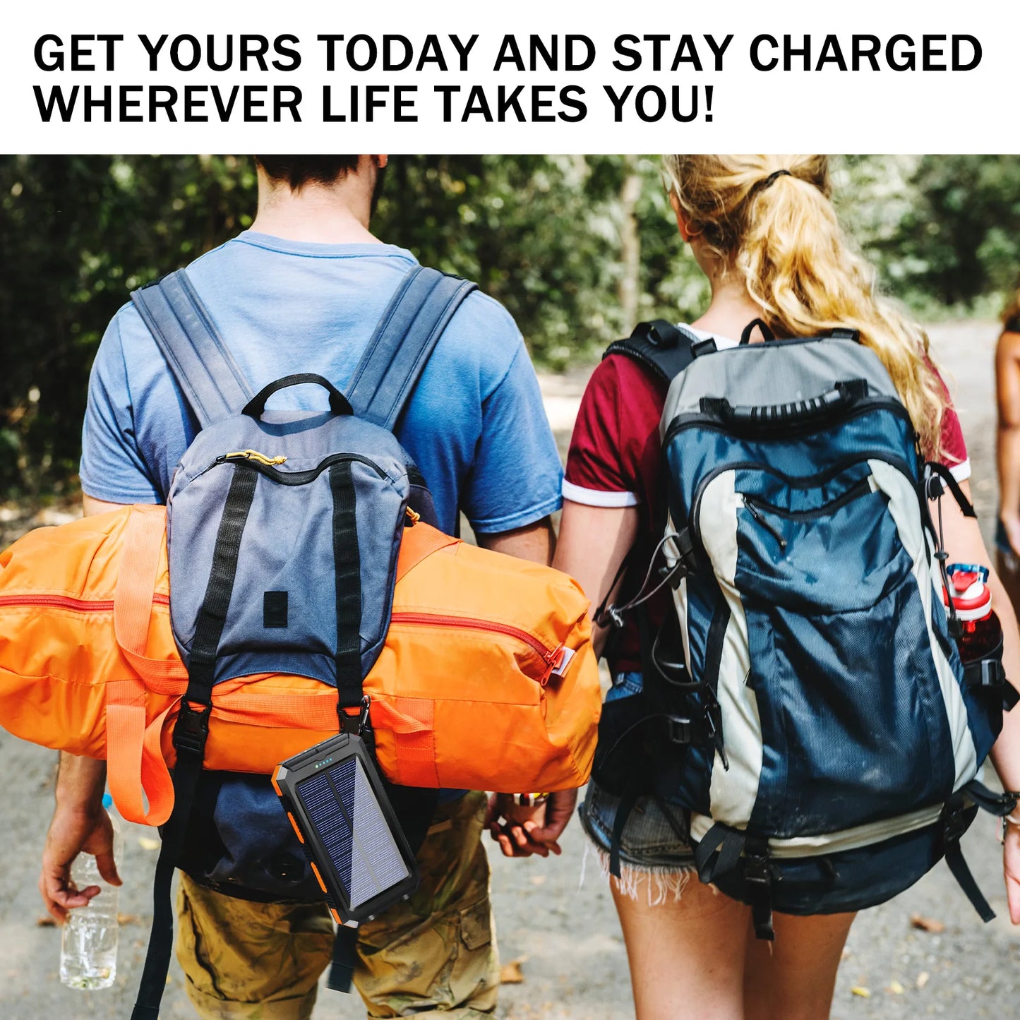 20000mAh Solar Charger for Cell Phone Portable Solar Power Bank Dual 5V USB Ports 2 LED Light Flashlight for Outdoor Camping Hik