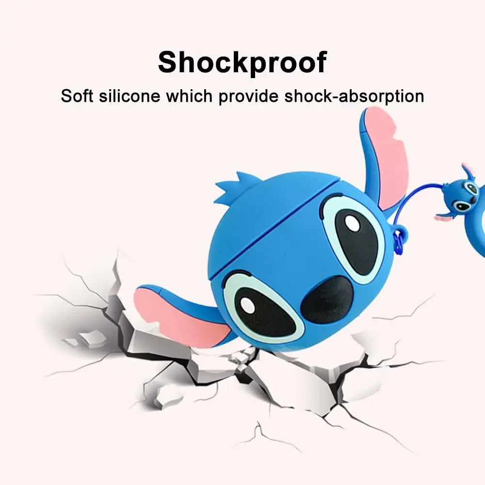For Airpods 1 2 3 4 Pro Pro 2 Case Cartoon Long Ears Stitch Silicone Earphone Case Accessories Cover