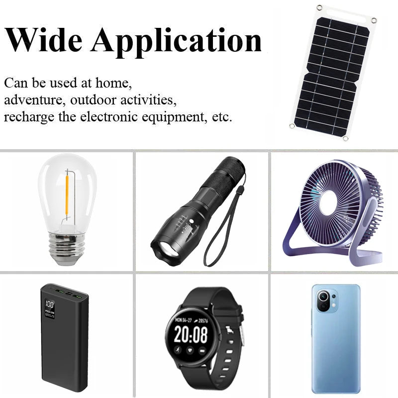 Solar Panel 30W USB Type-C Waterproof Outdoor Hiking Camping Portable Battery Mobile Phone Charging Bank Charging Panel 6.8V