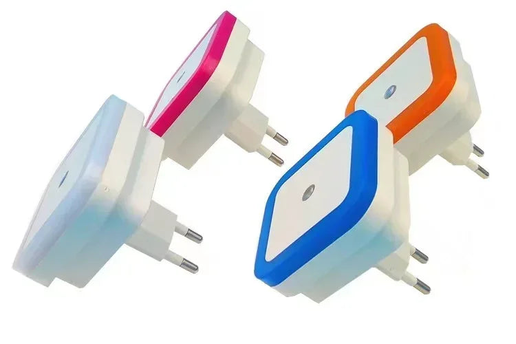 Wall Plug-in LED Night Light Auto Sensor Bedside Lamp For Bedroom Kid's Room Hallway Corridor Stairs EU/US 110V 220V Mini Cute