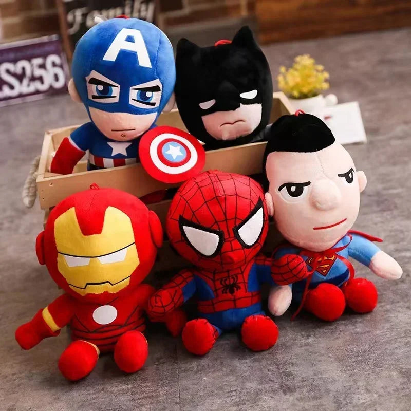 27cm Man Spidermaned Plush Toys Movie Dolls Marvel Avengers Soft Stuffed Hero Captain America Iron Christmas Gifts for Kids