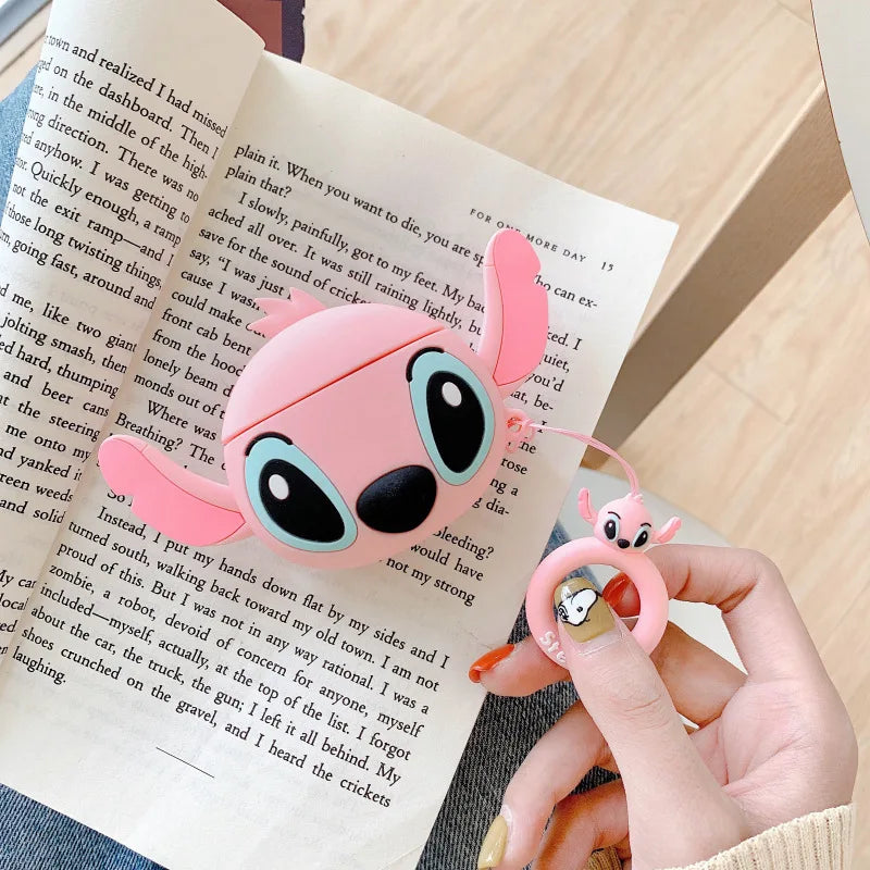 For Airpods 1 2 3 4 Pro Pro 2 Case Cartoon Long Ears Stitch Silicone Earphone Case Accessories Cover