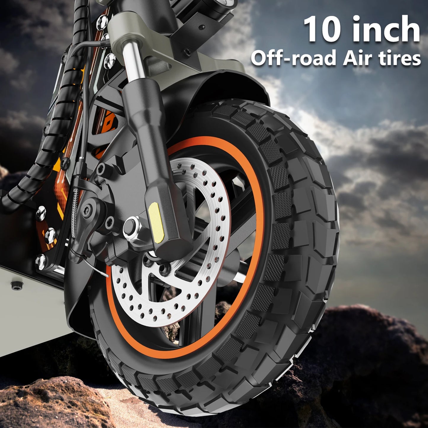 VIPCOO-VS1 eScooter 700W Motor 48V13AH Battery Portable Folding Design Electric Scooter 10 Inch Off-road Air Tire Fold E-Scooter