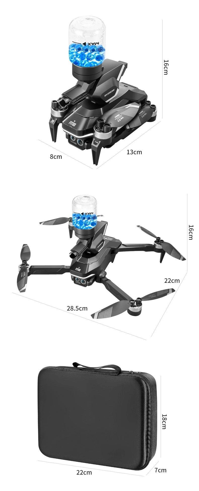 K11 MAX RC Drone battery/Propeller/USB for K11 MAX Water Bomb Drone Accessories K11 Drone Battery Blades K11 MAX RC Dron Toy