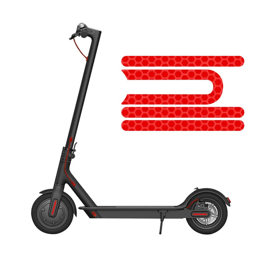 4Pcs/Set M365 Pro Electric Scooter Reflective Sticker Reflector Covers Protective Shell Case Sticker Adhesive Strip Skateboard
