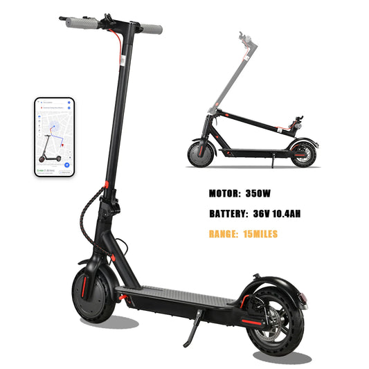 Lightweight Commuter Electric Scooter for Adults, Explosion-proof Tires, Dual Brake System, APP Support E-scooter